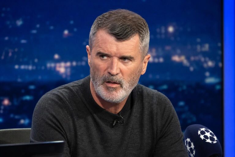 Roy Keane tijdens een gespannen voetbalanalyse in een studio
