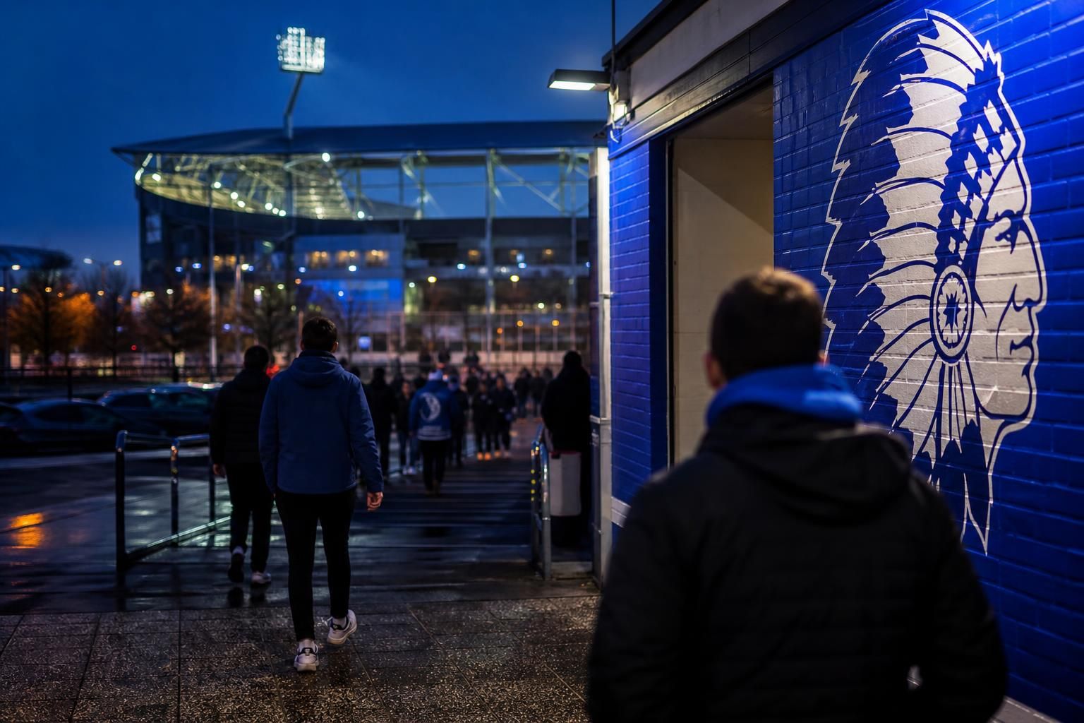 Gespannen transfercontext rond KAA Gent in een stadionomgeving