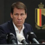 Rudi Garcia tijdens een gespannen persmoment bij de Rode Duivels