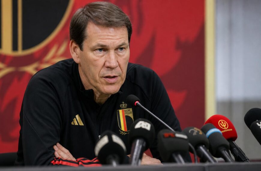Rudi Garcia in de aanloop naar de WK-wedstrijd van de Rode Duivels tegen Senegal
