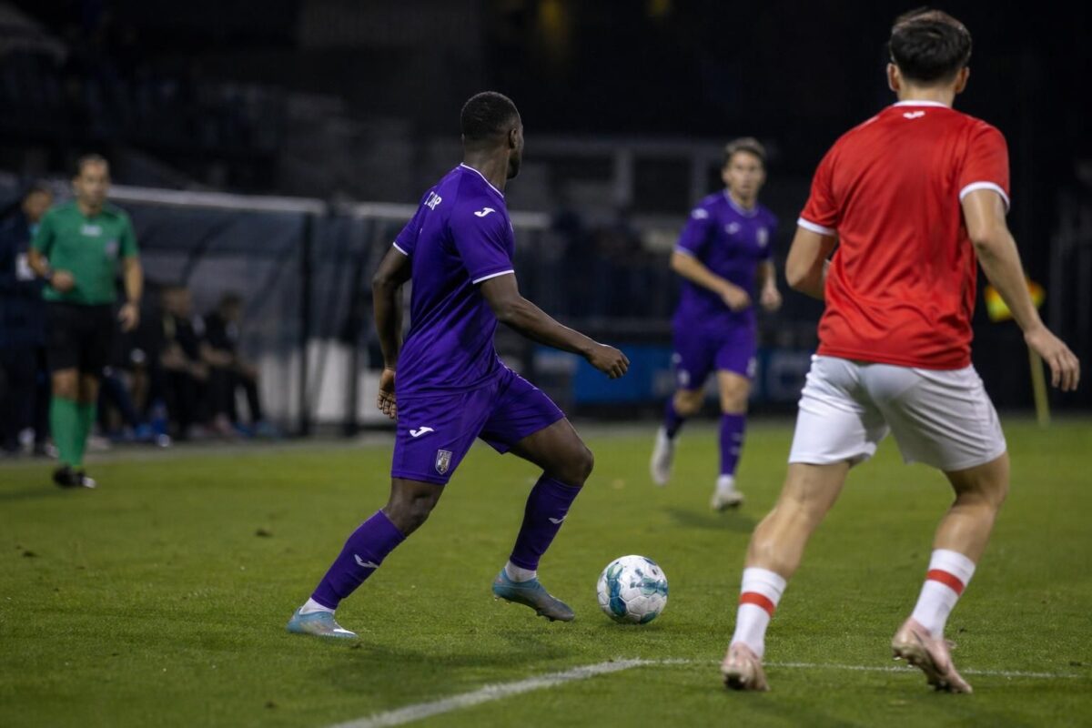 RSC Anderlecht tijdens een besloten oefenwedstrijd in aanloop naar de Europese campagne