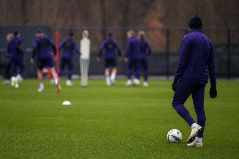 Training van Anderlecht in aanloop naar de Europese wedstrijd tegen Hammarby