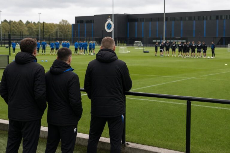 Trainingscontext bij Club Brugge rond de verbinding tussen A-kern en Club NXT