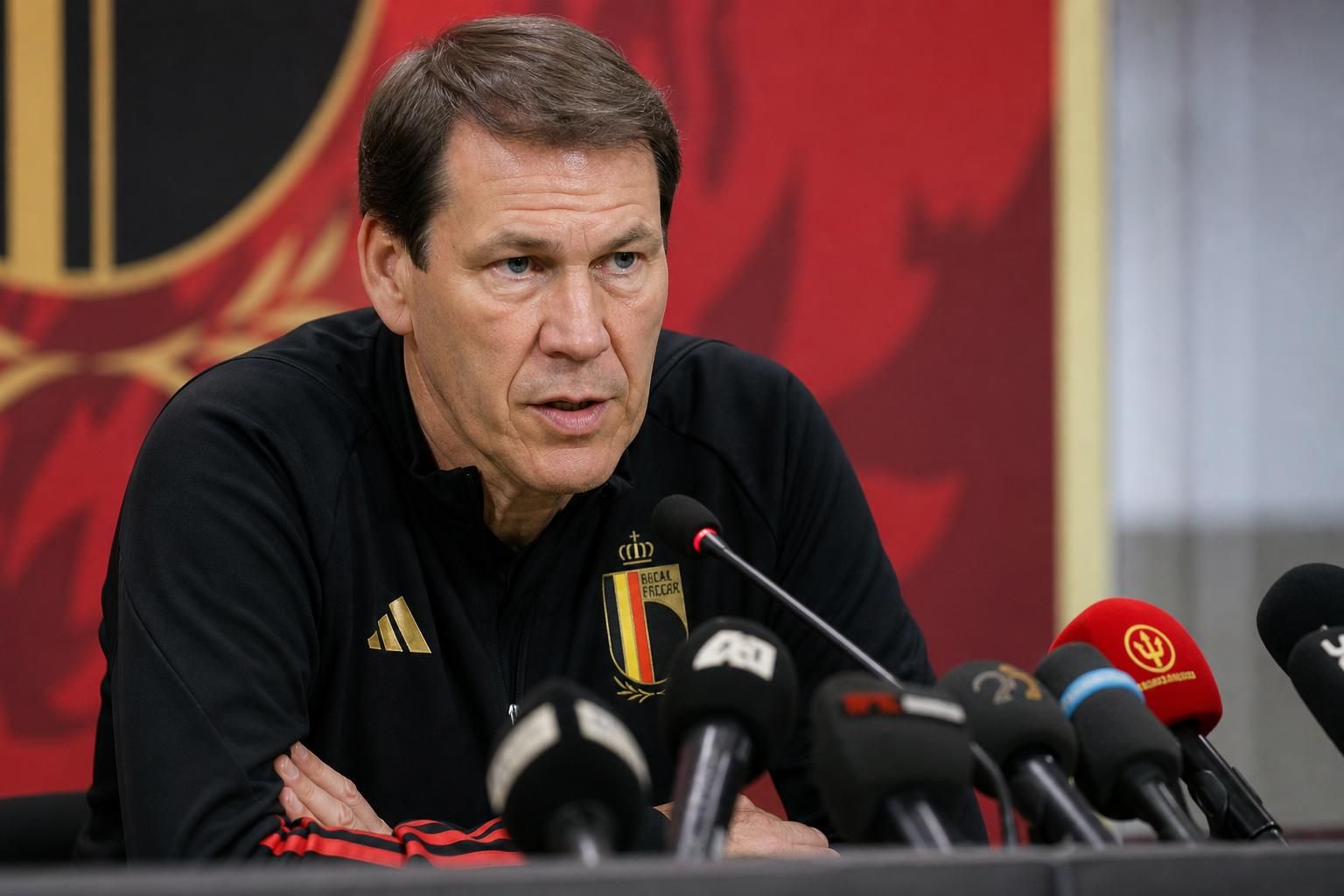 Rudi Garcia in de aanloop naar de WK-wedstrijd van de Rode Duivels tegen Senegal