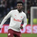 Voetbalpersbeeld bij transfernieuws rond een aanvaller van Red Bull Salzburg.