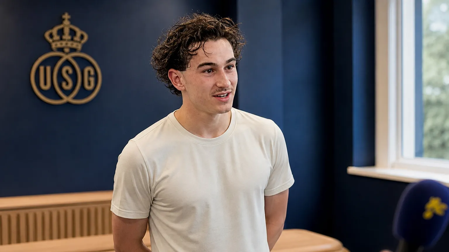 Kamiel Van de Perre in een rustige mediaruimte van Union.