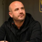 Frédéric De Meyer tijdens een mediamoment in aanloop naar de Europese wedstrijd van STVV.