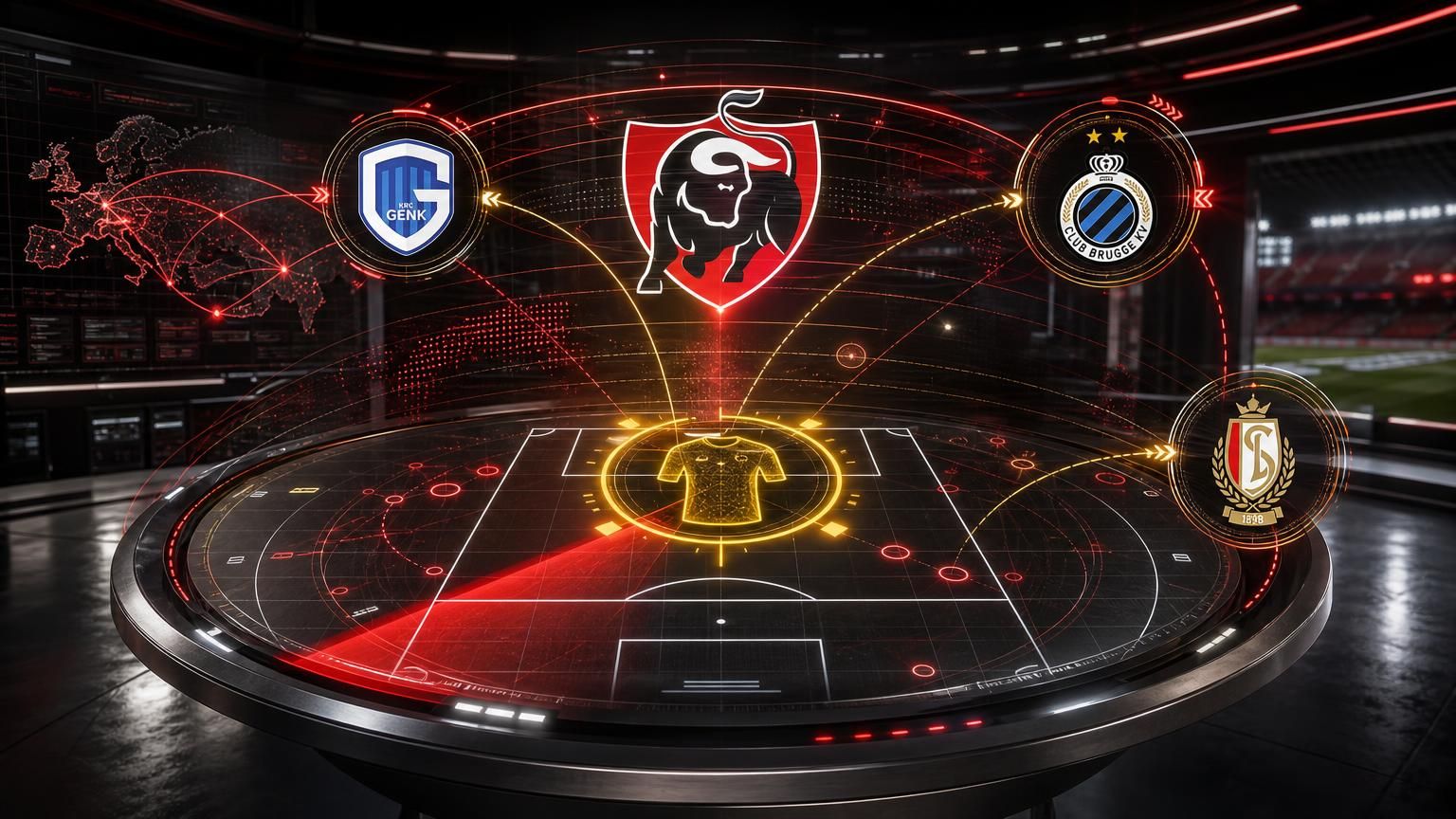 Transferradartafel met JPL-logo en clubankers rond een boxdominant keepersprofiel