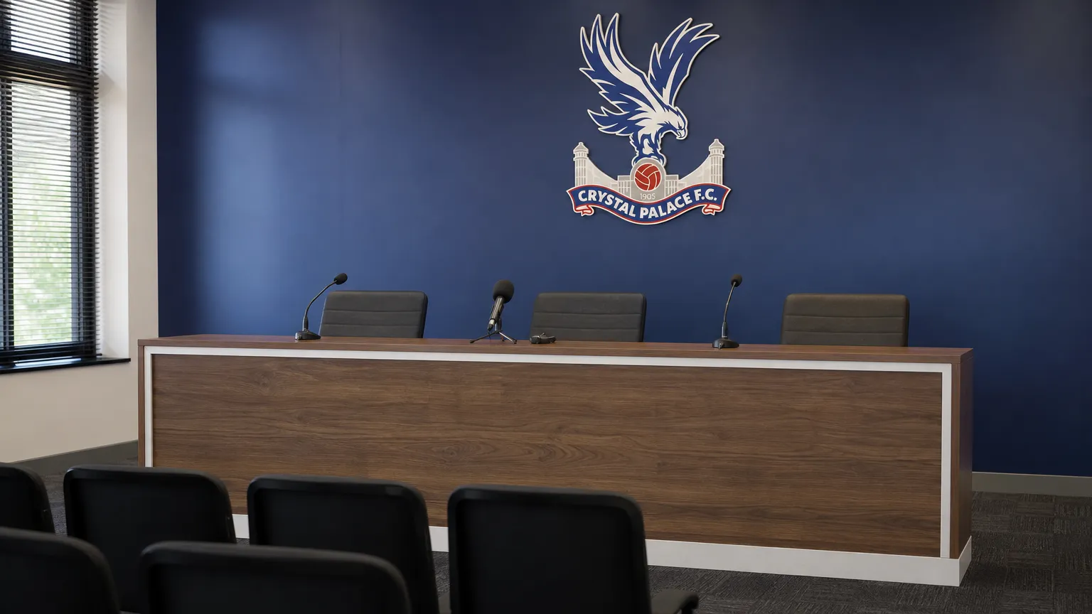 De persruimte van Crystal Palace voor de wedstrijd tegen Everton.