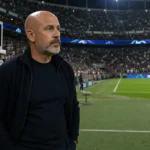 Vincenzo Italiano in de technische zone van Besiktas na een Europese wedstrijd.