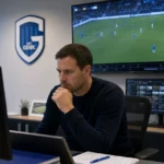 Een medewerker werkt in een operationele analyseruimte van KRC Genk.