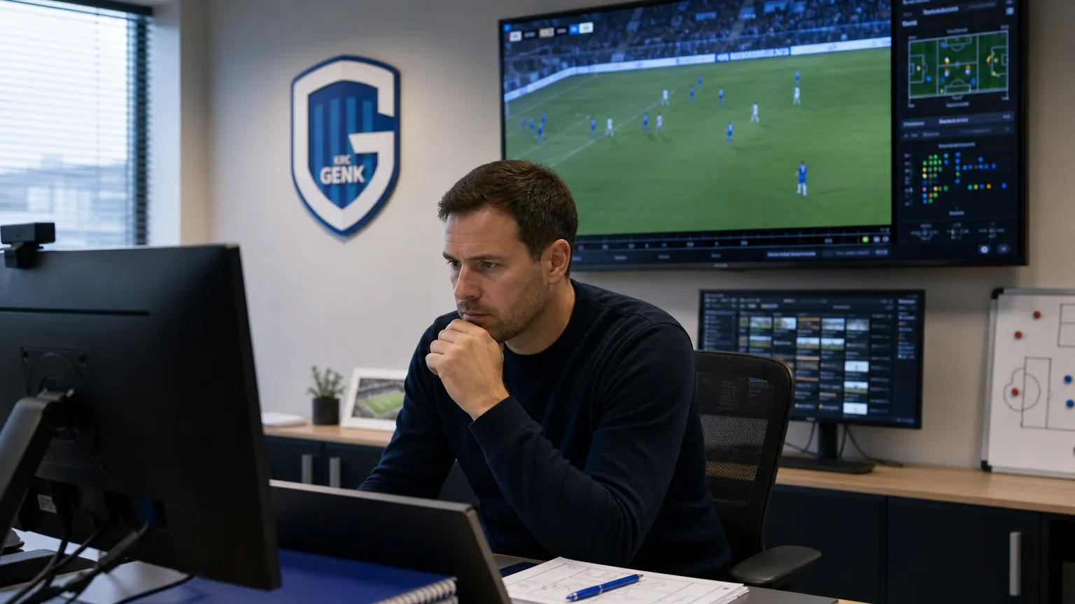 Een medewerker werkt in een operationele analyseruimte van KRC Genk.