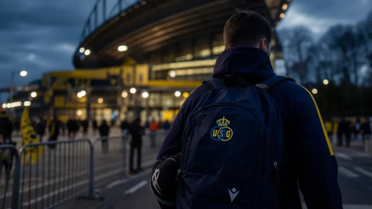 Sfeerbeeld van een doelmanstransfer bij Union SG zonder herkenbare gezichten