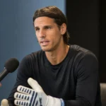 Yann Sommer tijdens een rustig interview in een indoor mediahoek.