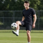 Danylo Sikan tijdens een gerichte oefening op het trainingsveld.