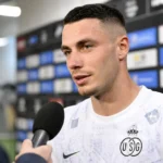 Raul Florucz van Union geeft een interview na een wedstrijd.