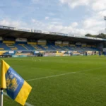 Breed beeld van 't Kuipje van KVC Westerlo tijdens een wedstrijddag.