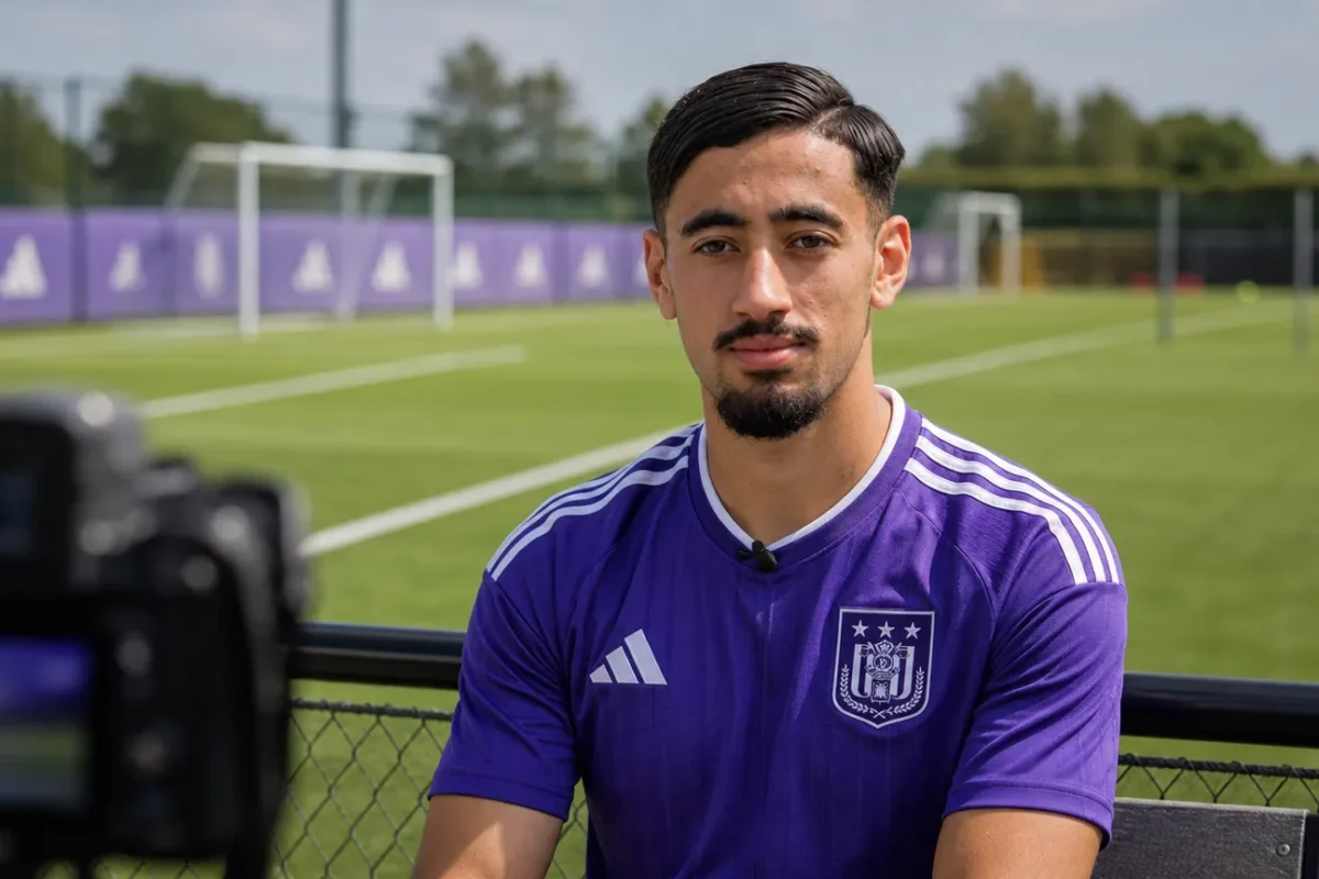 Willsem Boussaid tijdens zijn voorstelling bij RSC Anderlecht op Neerpede.