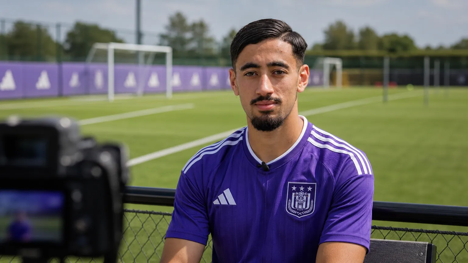 Willsem Boussaid tijdens zijn voorstelling bij RSC Anderlecht op Neerpede.
