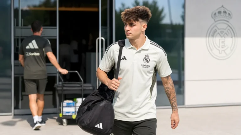 Voetbalcontext bij Real Madrid op het trainingscomplex.