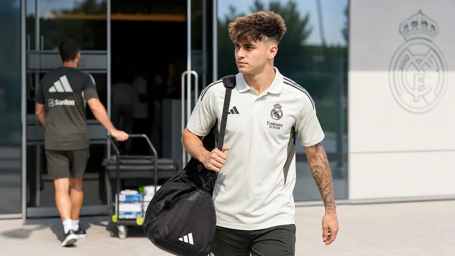 Voetbalcontext bij Real Madrid op het trainingscomplex.