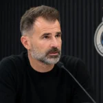 Ivan Leko spreekt na een wedstrijd tijdens een persmoment van Club Brugge.