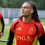 Diego Moreira tijdens een training van de Rode Duivels.