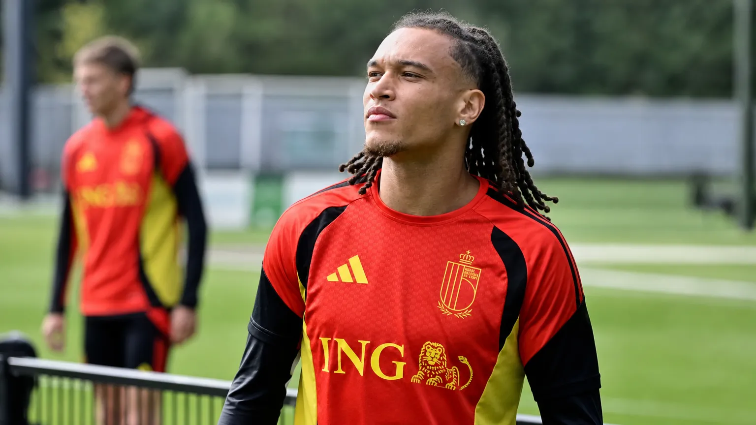 Diego Moreira tijdens een training van de Rode Duivels.