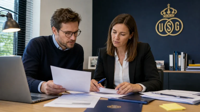 Medewerkers bereiden documenten voor in een professioneel kantoor van Union.
