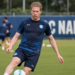 Kevin De Bruyne tijdens een training van SSC Napoli.