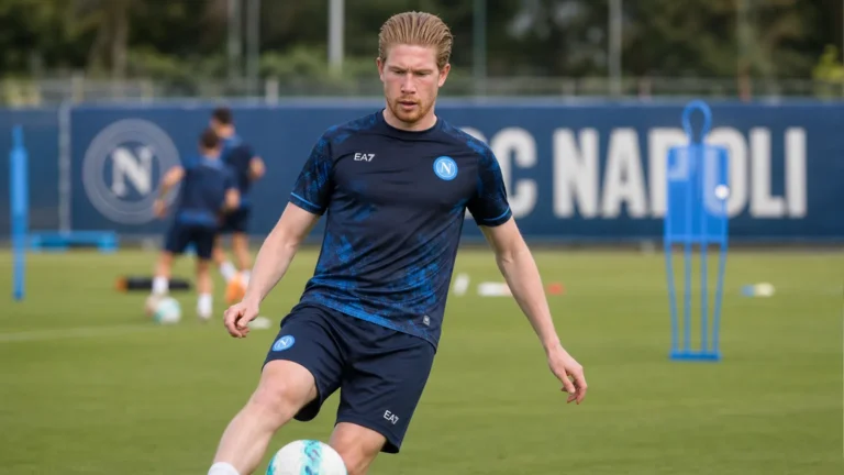 Kevin De Bruyne tijdens een training van SSC Napoli.