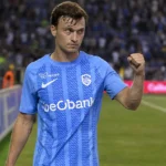 Bryan Heynen van KRC Genk na afloop op het veld.