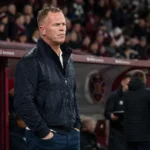 Technische zone van Hearts tijdens een wedstrijd.
