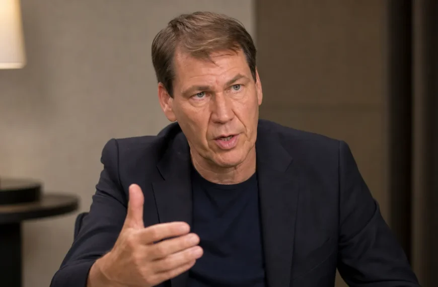 Rudi Garcia spreekt rustig tijdens een interview in een neutrale gespreksruimte.