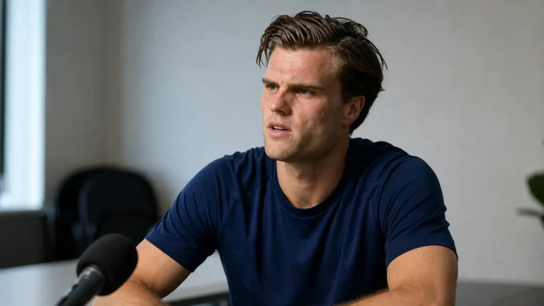 Bjorn Meijer spreekt tijdens een rustig interview in een neutrale binnenruimte.