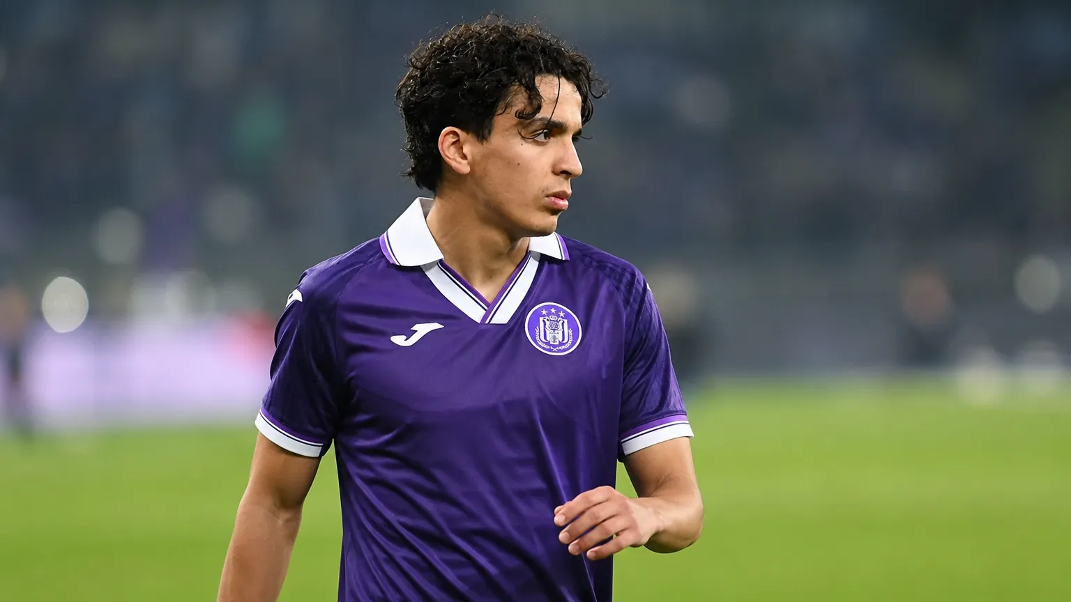 Ali Maamar van Anderlecht op het veld na de wedstrijd.