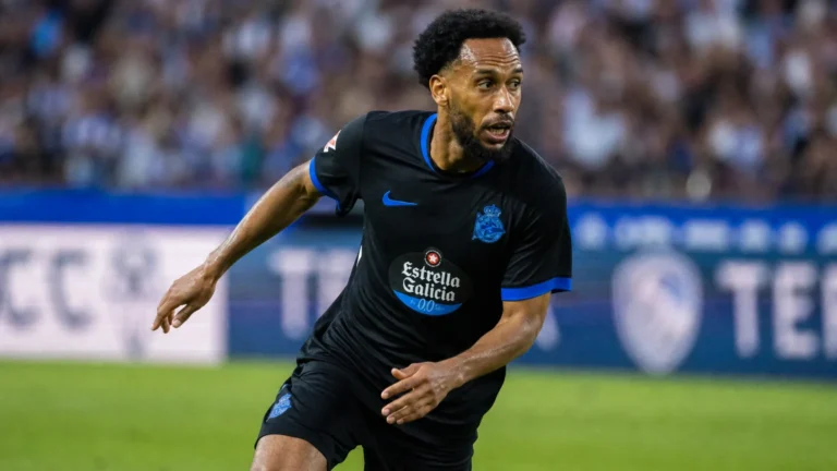 Lucas Noubi van Deportivo de A Coruña tijdens een wedstrijdmoment.