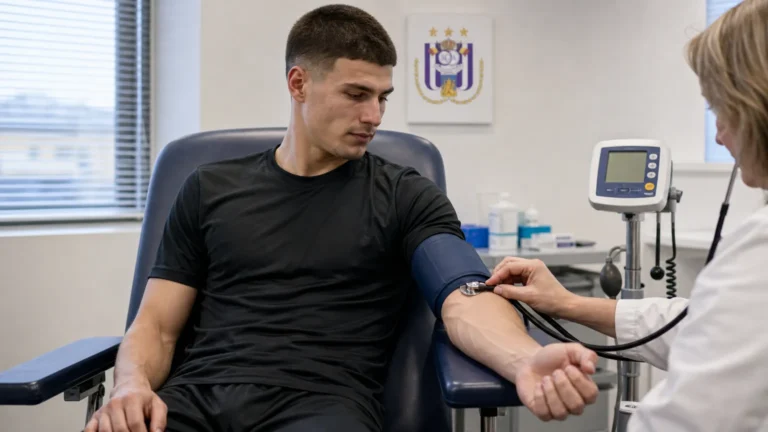 Ilias Koutsoupias tijdens een medische controle in een kliniek in Brussel.