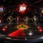 Transferradartafel met het JPL-logo en de emblemen van Anderlecht, Club Brugge en Westerlo.