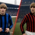 Jan Ceulemans bij Club Brugge en als denkbeeldige AC Milan-speler in 1981