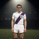 Jef Jurion in Anderlecht-tenue van 1962 onder één krachtige stadionspot