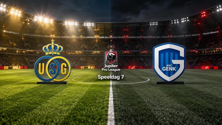 Union blijft leider na Speeldag 7, terwijl Genk na de 3–0-nederlaag terrein verliest.