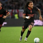 Diego Moreira van AC Milan in actie tijdens een Serie A-wedstrijd.