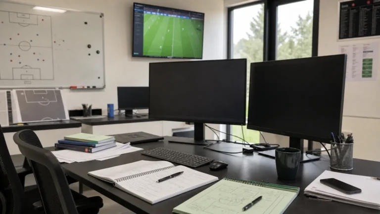 Functionele sportredactie tijdens het voorbereiden van een transferanalyse