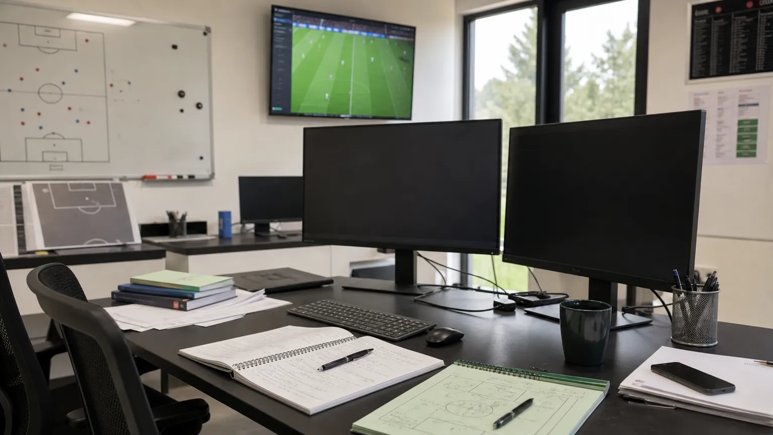 Functionele sportredactie tijdens het voorbereiden van een transferanalyse