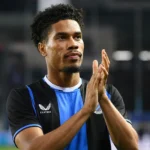 Félix Lemaréchal van Club Brugge op het veld na een wedstrijd.