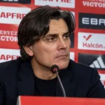 Vincenzo Montella tijdens een persmoment na de wedstrijd tegen België.