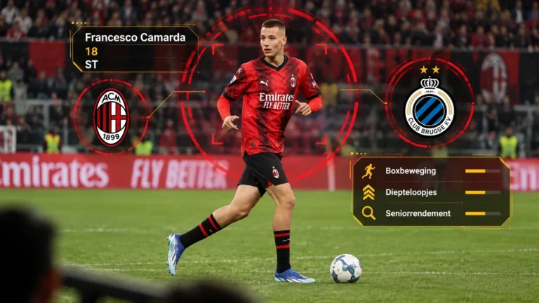 Francesco Camarda in een scoutingvizier bij zijn mogelijke groeipad richting Club Brugge.