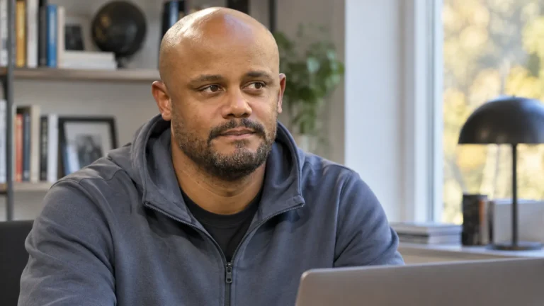 Vincent Kompany zit in een rustige thuisomgeving tijdens zijn herstel.