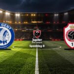 KAA Gent en Royal Antwerp FC tegenover elkaar in een symmetrisch stadionbeeld rond Speeldag 8.
